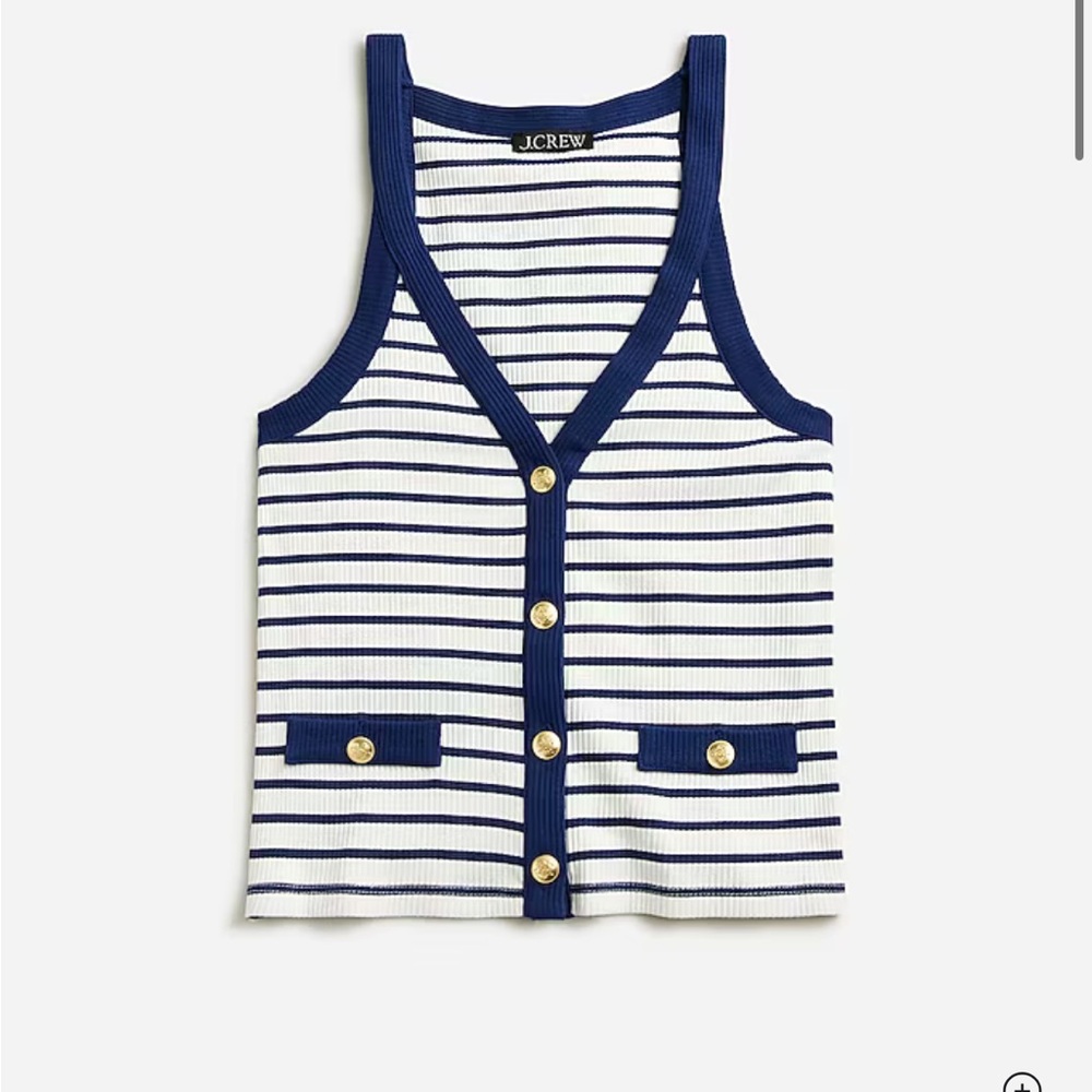 Vintage rib lady tank top in stripe